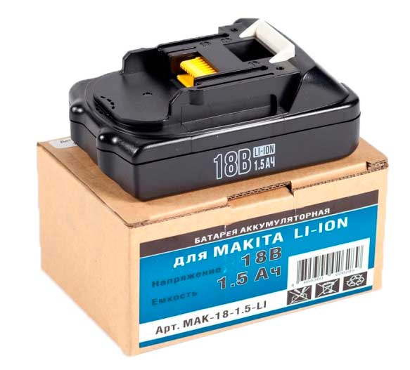 Аккумулятор 18V 1,5Ач Li-ion Makita (аналог)