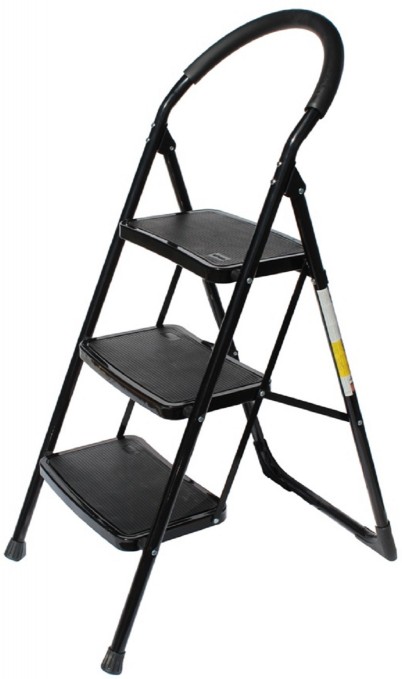 Лестница-стремянка 3 ступ. с резин. накладками, сталь, WIPRO