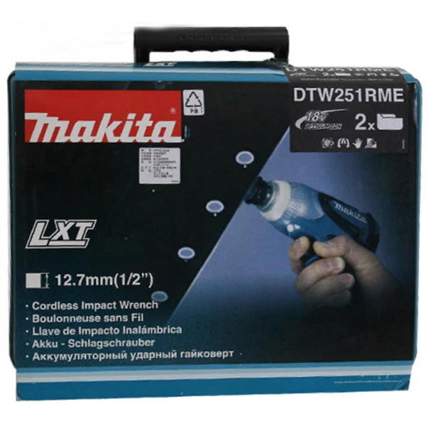 Аккумуляторный ударный гайковерт Makita DTW251RME LXT